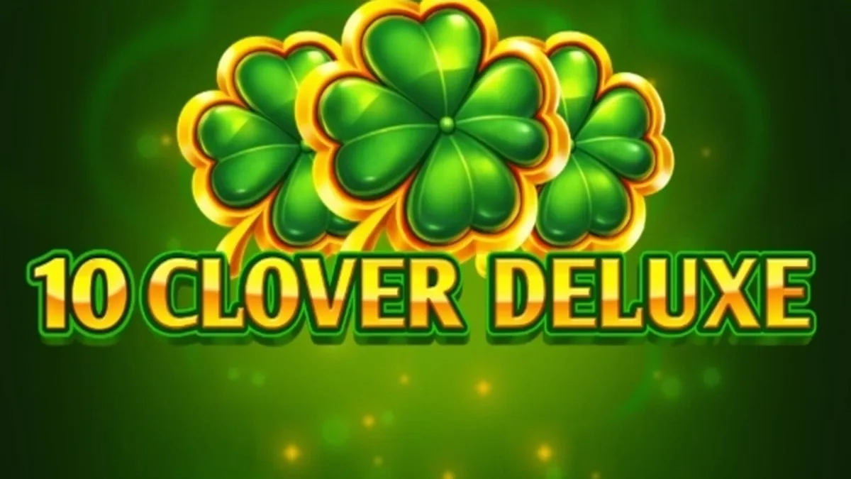 Tampilan antarmuka permainan slot 10 Clover Deluxe dengan tema yang cerah